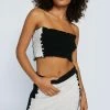 Exposed Seam Knitted Mini Skirt