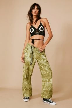 Floral Crochet Flossed Waist Bralet