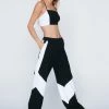 Color Block Tailored Wide Leg Pants
