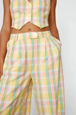 Alternative view of Low Rise Check Tailored Pants