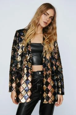 Premium Diamond Multi Sequin Blazer 7 Premium Diamond Multi Sequin Blazer -Nasty Gal Sales Store Sales womens multi premium diamond multi sequin blazer 3