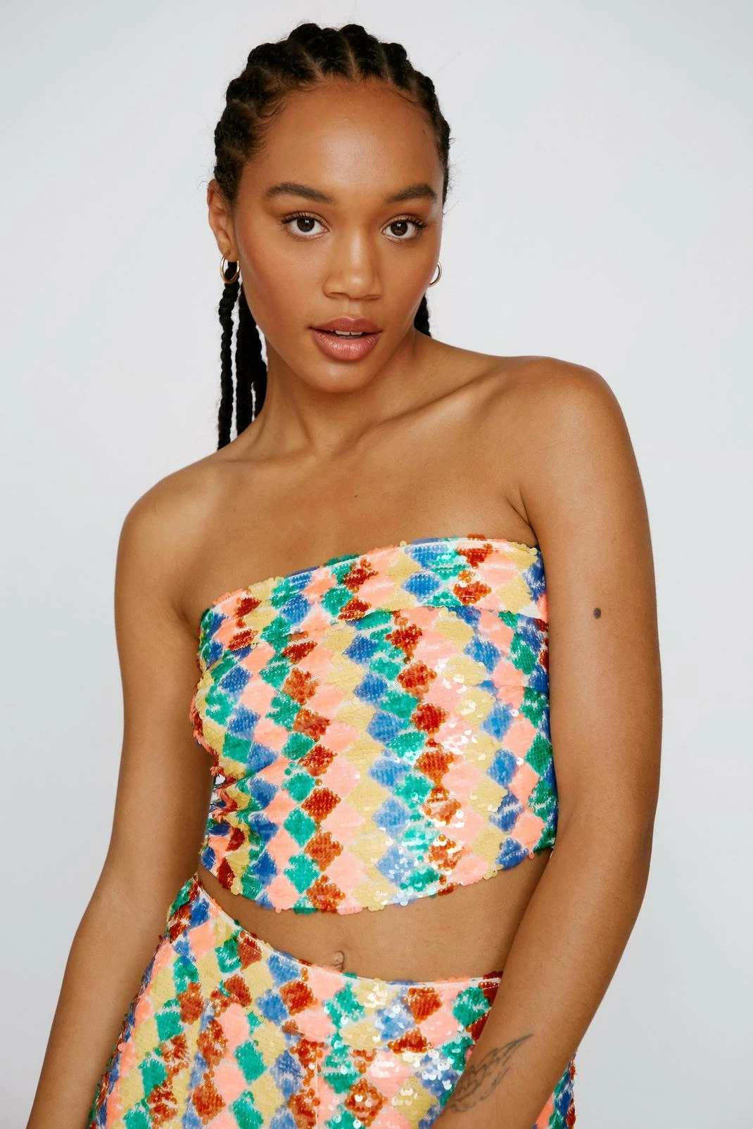 Premium Zig Zag Sequin Bustier Top 2 Premium Zig Zag Sequin Bustier Top - Image 2