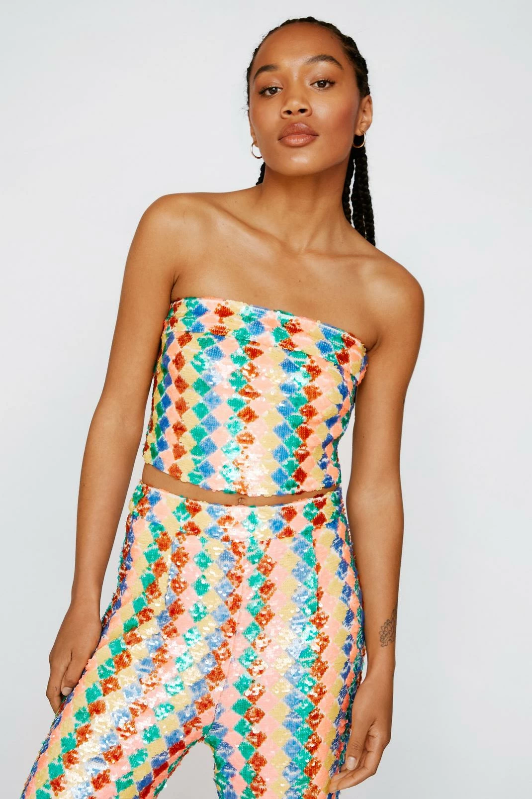 Premium Zig Zag Sequin Bustier Top 4 Premium Zig Zag Sequin Bustier Top - Image 4