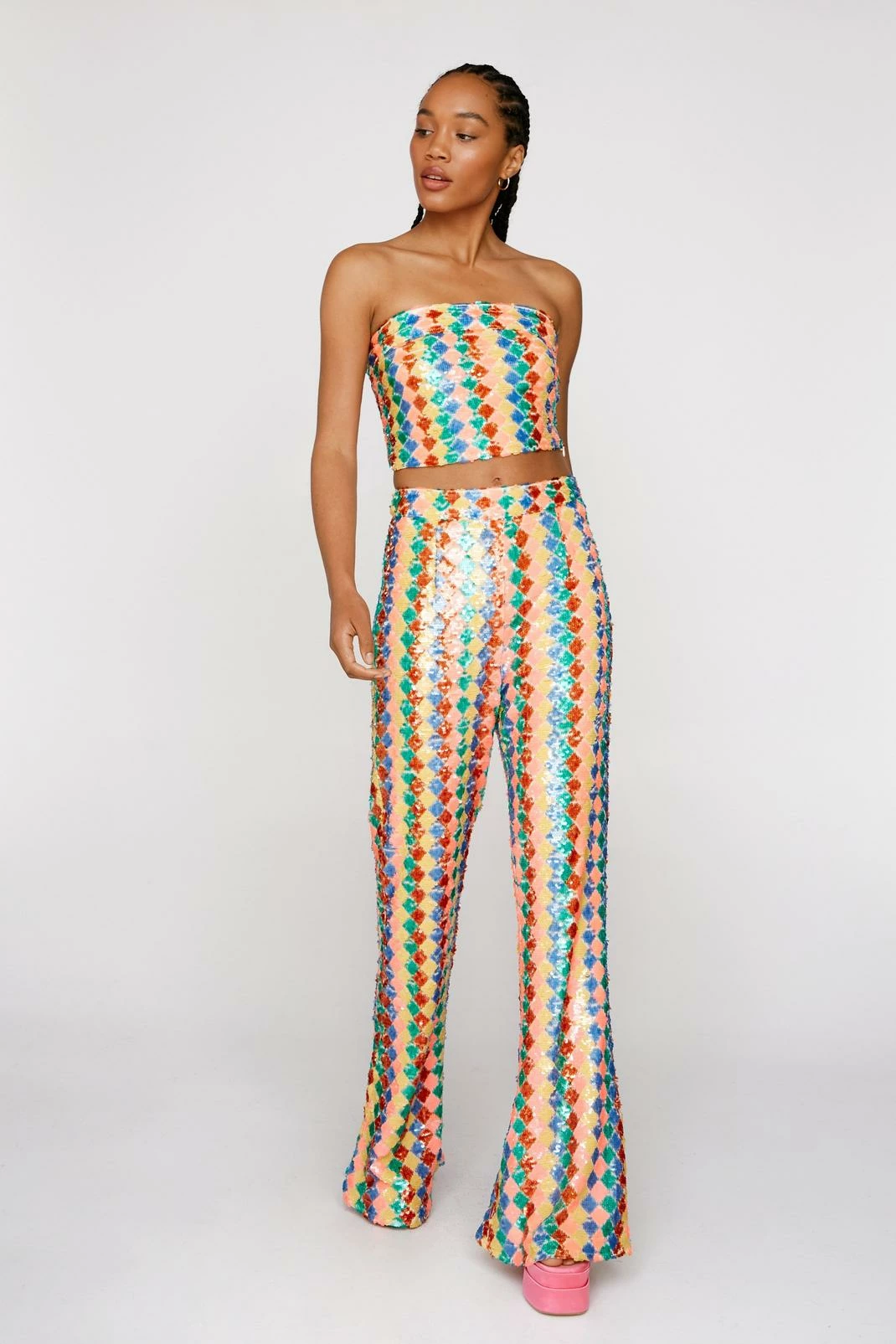 Premium Zig Zag Sequin Bustier Top 1 Premium Zig Zag Sequin Bustier Top