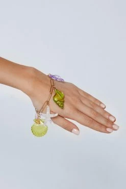 Recycled Sea Charms Bracelet -Nasty Gal Sales Store Sales womens multi recycled sea charms bracelet 1 3