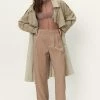 Mesh Funnel Neck Exposed Seam Top