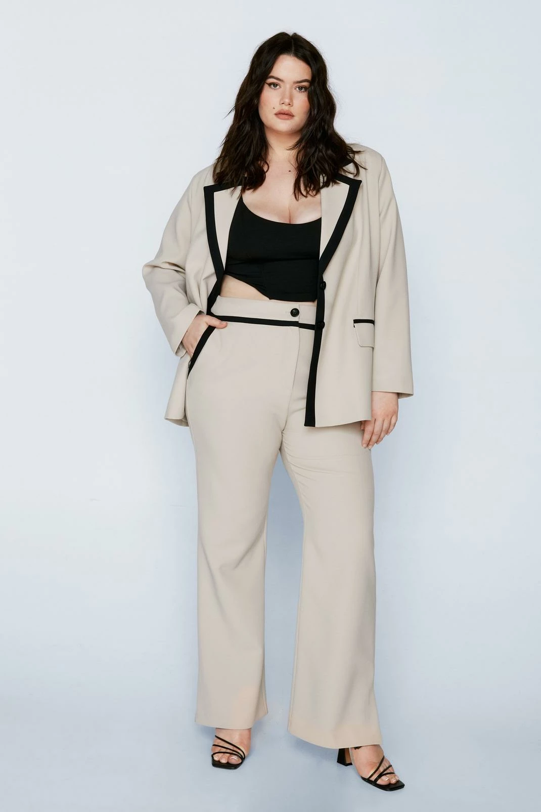 Plus Size Tailored Color Block Pants 4 Plus Size Tailored Color Block Pants - Image 4
