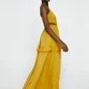 Trim Detail Chiffon Maxi Dress