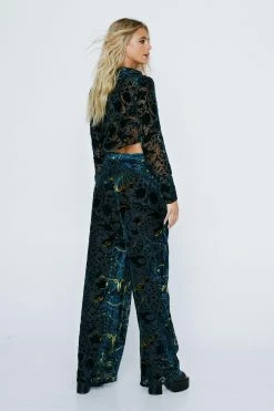 Devore Relaxed Pants -Nasty Gal Sales Store Sales womens navy devore relaxed pants 2