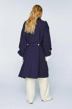 Belted Oversized Double Breasted Trench Coat 15 Belted Oversized Double Breasted Trench Coat -Nasty Gal Sales Store Sales womens navy oversized longline trench coat 2