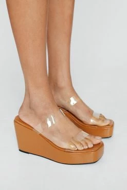 Jelly Strap Platform Wedge Sandals