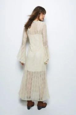 Lace Plunge Maxi Dress 12 Lace Plunge Maxi Dress -Nasty Gal Sales Store Sales womens nude lace plunge maxi dress 5