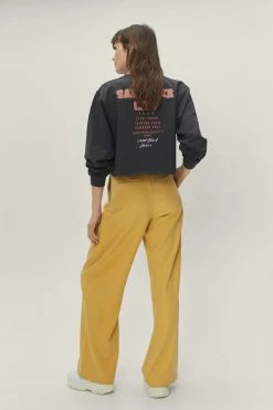 Pleat Front Super Wide Leg Pants -Nasty Gal Sales Store Sales womens ochre pleat front super wide leg pants 2