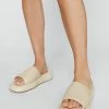 Leather Flatform Mules