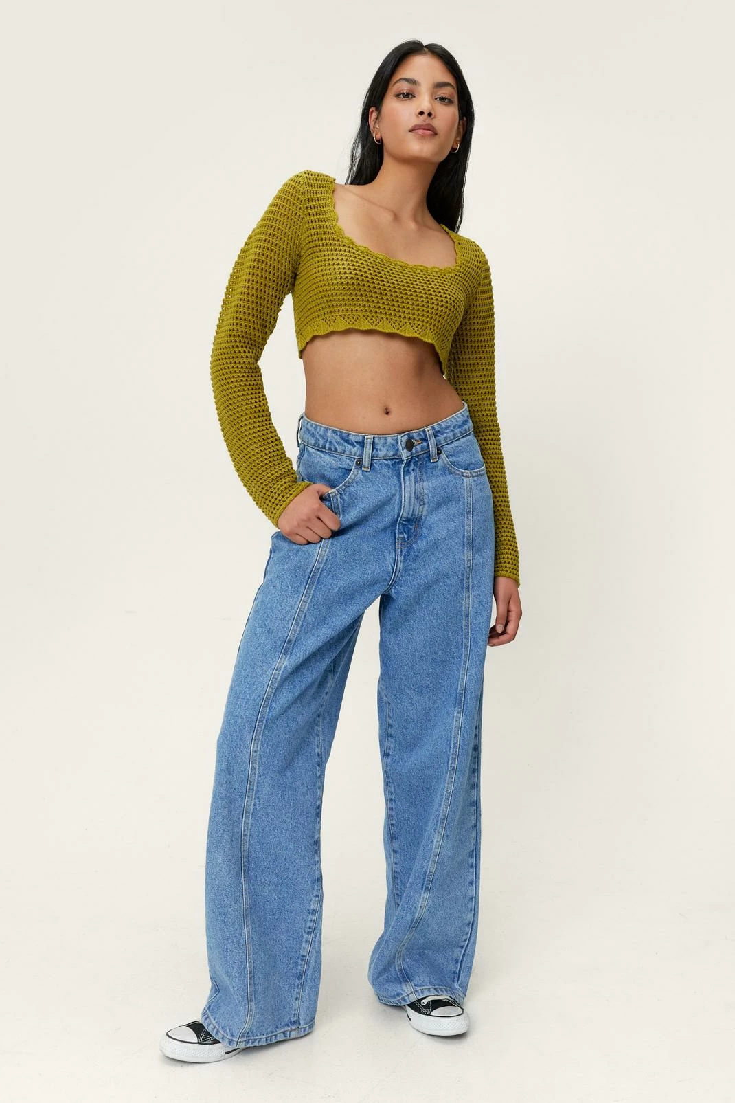 Super Crop Crochet Detail Top 2 Super Crop Crochet Detail Top - Image 2