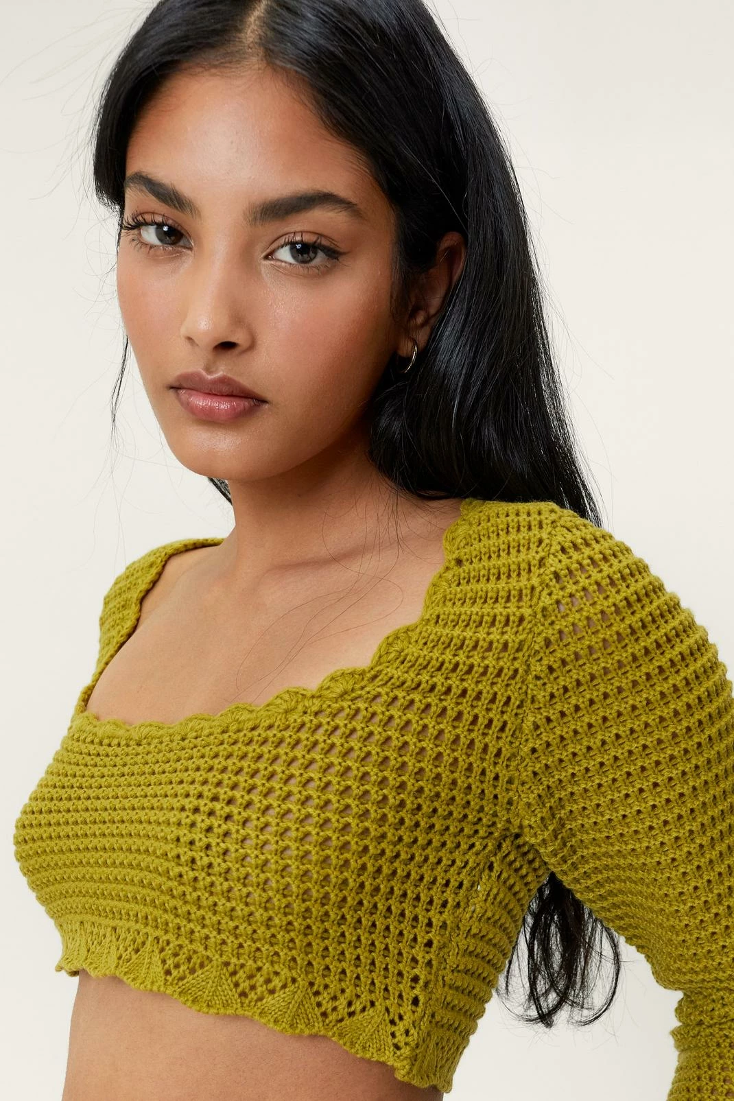 Super Crop Crochet Detail Top 4 Super Crop Crochet Detail Top - Image 4
