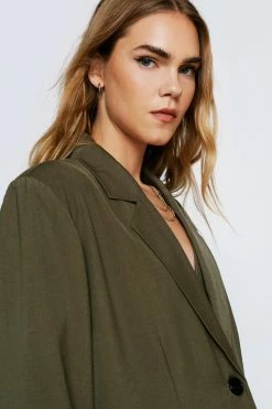 Tailored Single Breasted Blazer -Nasty Gal Sales Store Sales womens olive tailored single breasted blazer 1