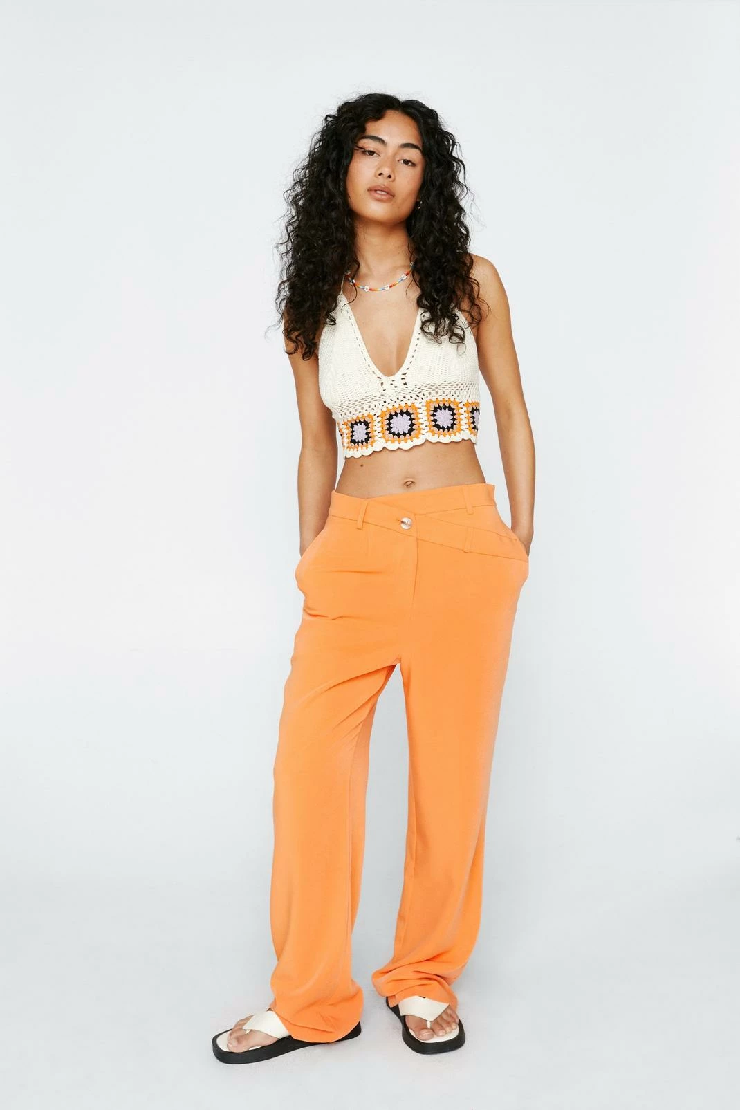 Asymmetric Waistband Tailored Pants 4 Asymmetric Waistband Tailored Pants - Image 4