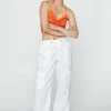 Crinkle Halter Ruched Crop Top