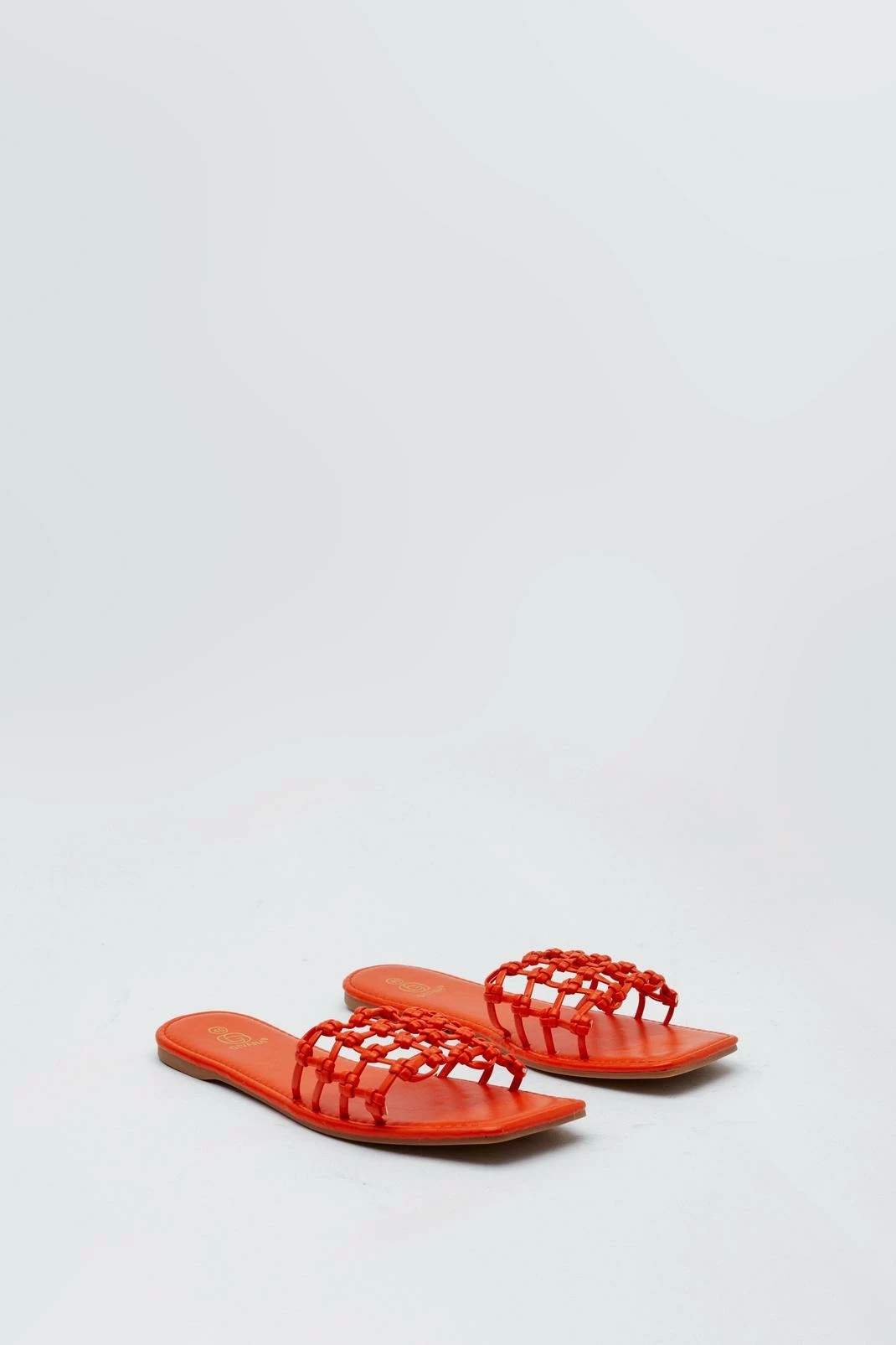 Faux Leather Woven Flat Mules 3 Faux Leather Woven Flat Mules - Image 3