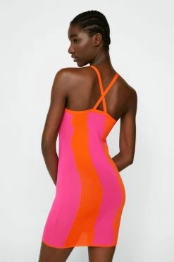 Premium Knitted Rib Mini Dress 6 Premium Knitted Rib Mini Dress -Nasty Gal Sales Store Sales womens orange premium knitted rib mini dress 2