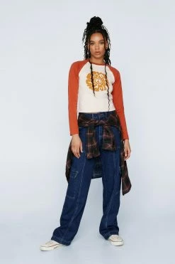 Soul Mate Contrast Sleeve Ringer Tee
