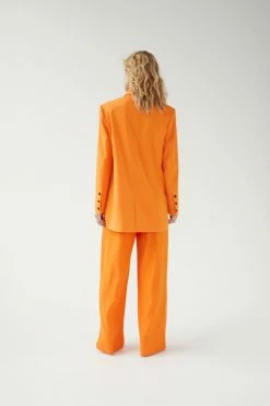 Twill Tailored Straight Leg Pants -Nasty Gal Sales Store Sales womens orange twill tailored straight leg pants 2