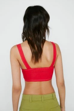 Contrasting Seam Detail Structured Corset Top 6 Contrasting Seam Detail Structured Corset Top -Nasty Gal Sales Store Sales womens pink contrasting seam detail structured corset top 2