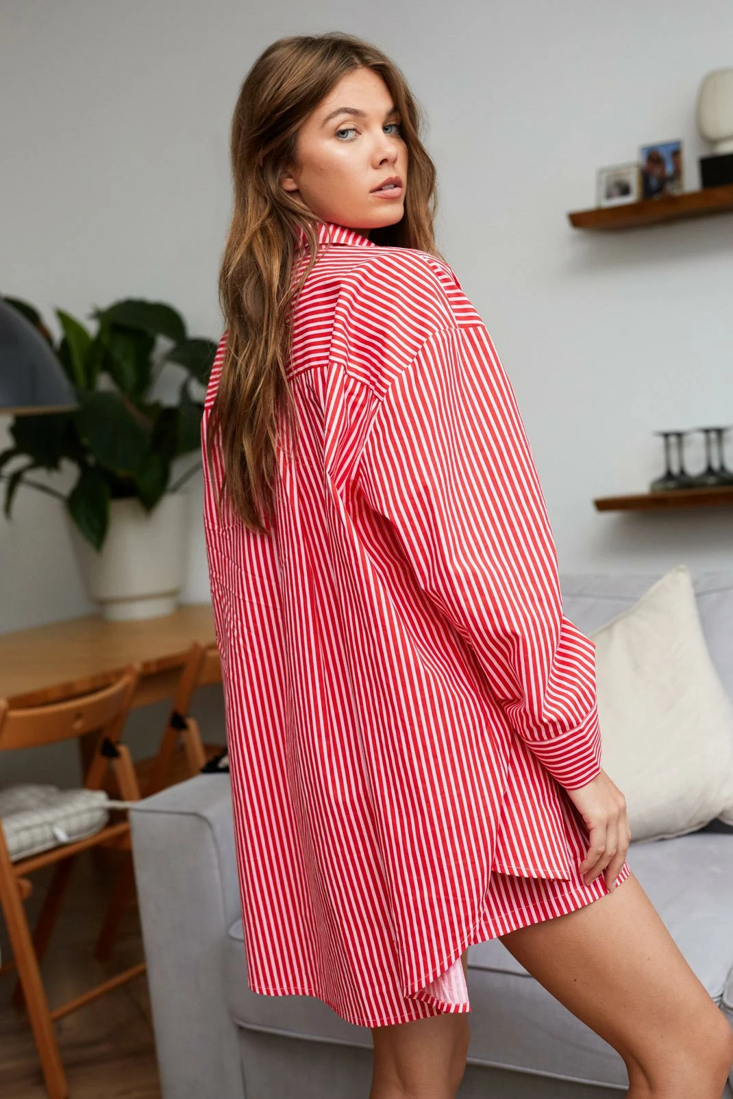 Cotton Stripe Multiwear Pajama Short Set 2 Cotton Stripe Multiwear Pajama Short Set - Image 2
