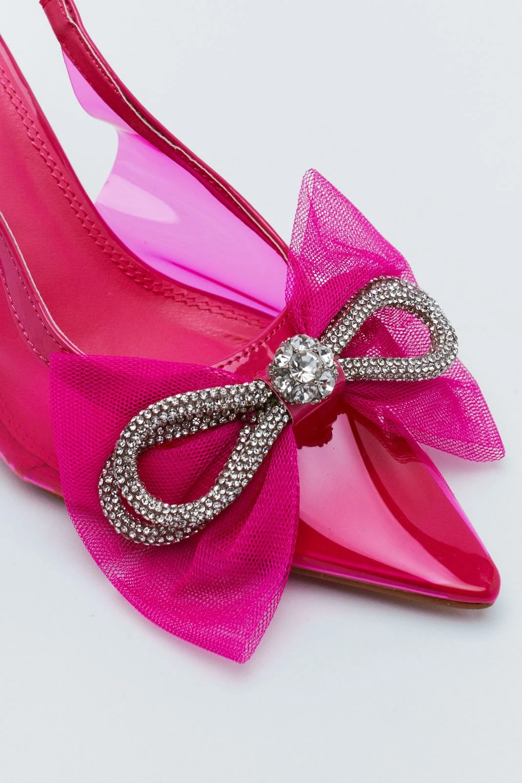 Diamante Bow Sling Back Court Heels 3 Diamante Bow Sling Back Court Heels - Image 3