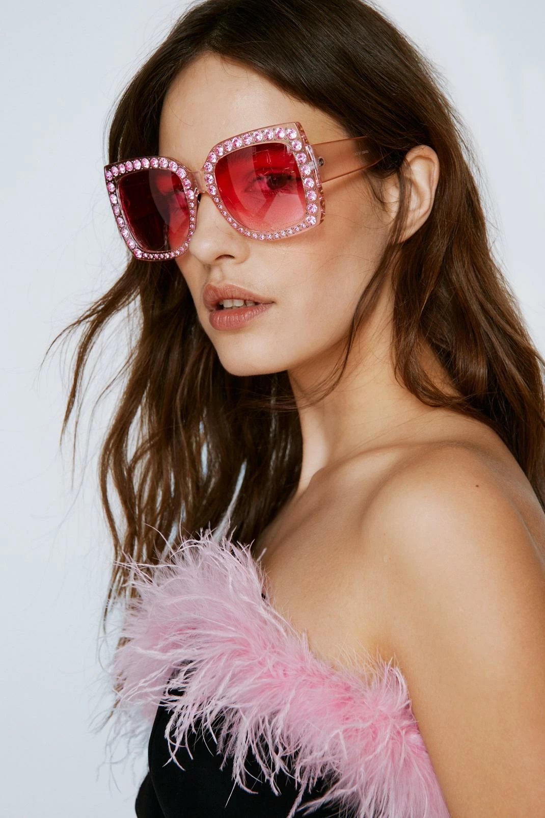 Diamante Oversized Color Lense Glasses 1 Diamante Oversized Color Lense Glasses