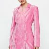 Double Breasted Velvet Blazer Dress