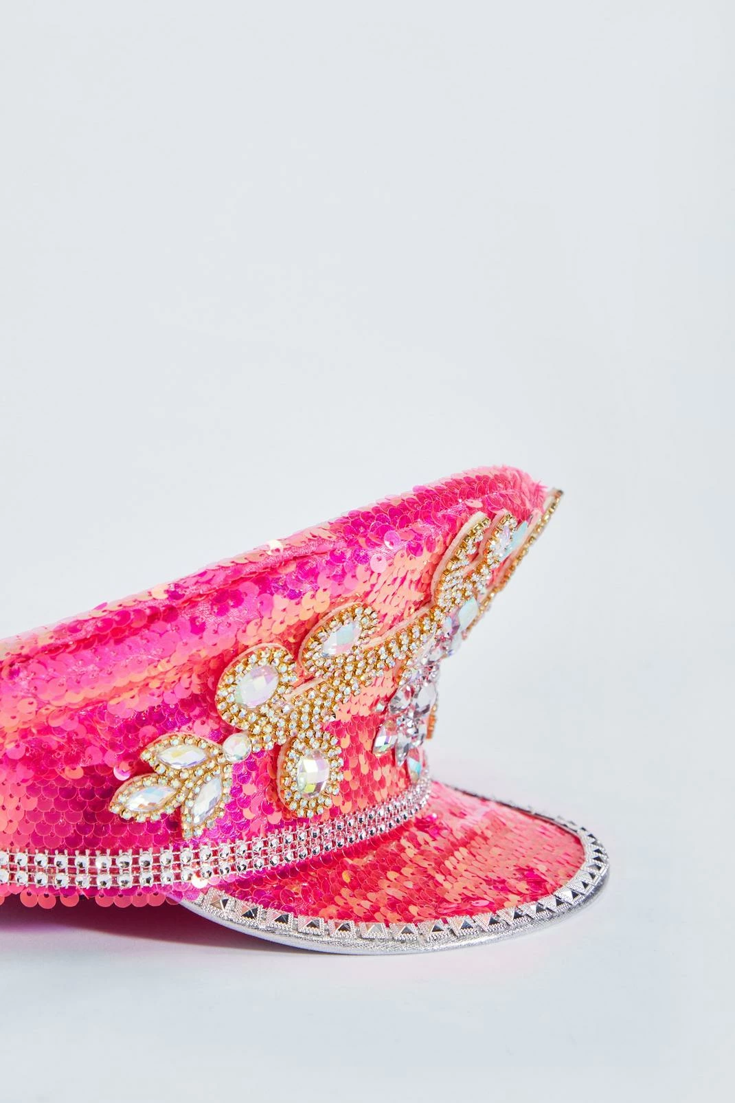 Embellished Diamante Sequin & Studded Party Hat 3 Embellished Diamante Sequin & Studded Party Hat - Image 3