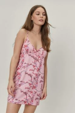 Alternative view of Floral Satin Night Slip Dress