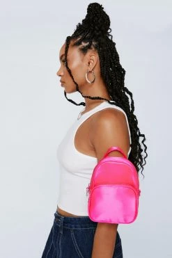 Mini Backpack Armlet 7 Mini Backpack Armlet -Nasty Gal Sales Store Sales womens pink mini backpack armlet 1 3