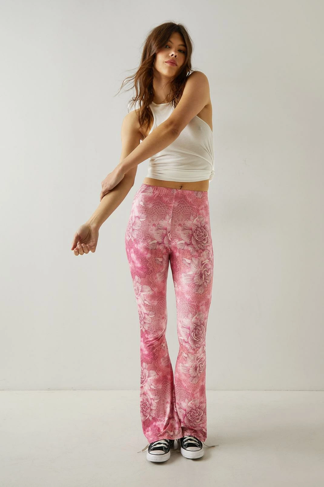 Nasty Gal X Nick Fierro Tattoo Printed Flare Pants 2 Nasty Gal X Nick Fierro Tattoo Printed Flare Pants - Image 2