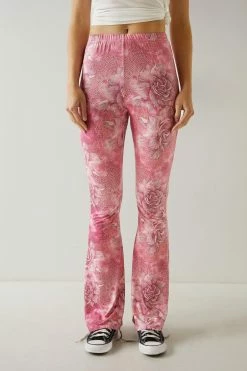 Nasty Gal X Nick Fierro Tattoo Printed Flare Pants