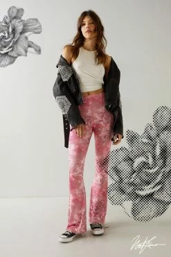 Nasty Gal X Nick Fierro Tattoo Printed Flare Pants 7 Nasty Gal X Nick Fierro Tattoo Printed Flare Pants -Nasty Gal Sales Store Sales womens pink nasty gal x nick fierro tattoo printed flare pants 3