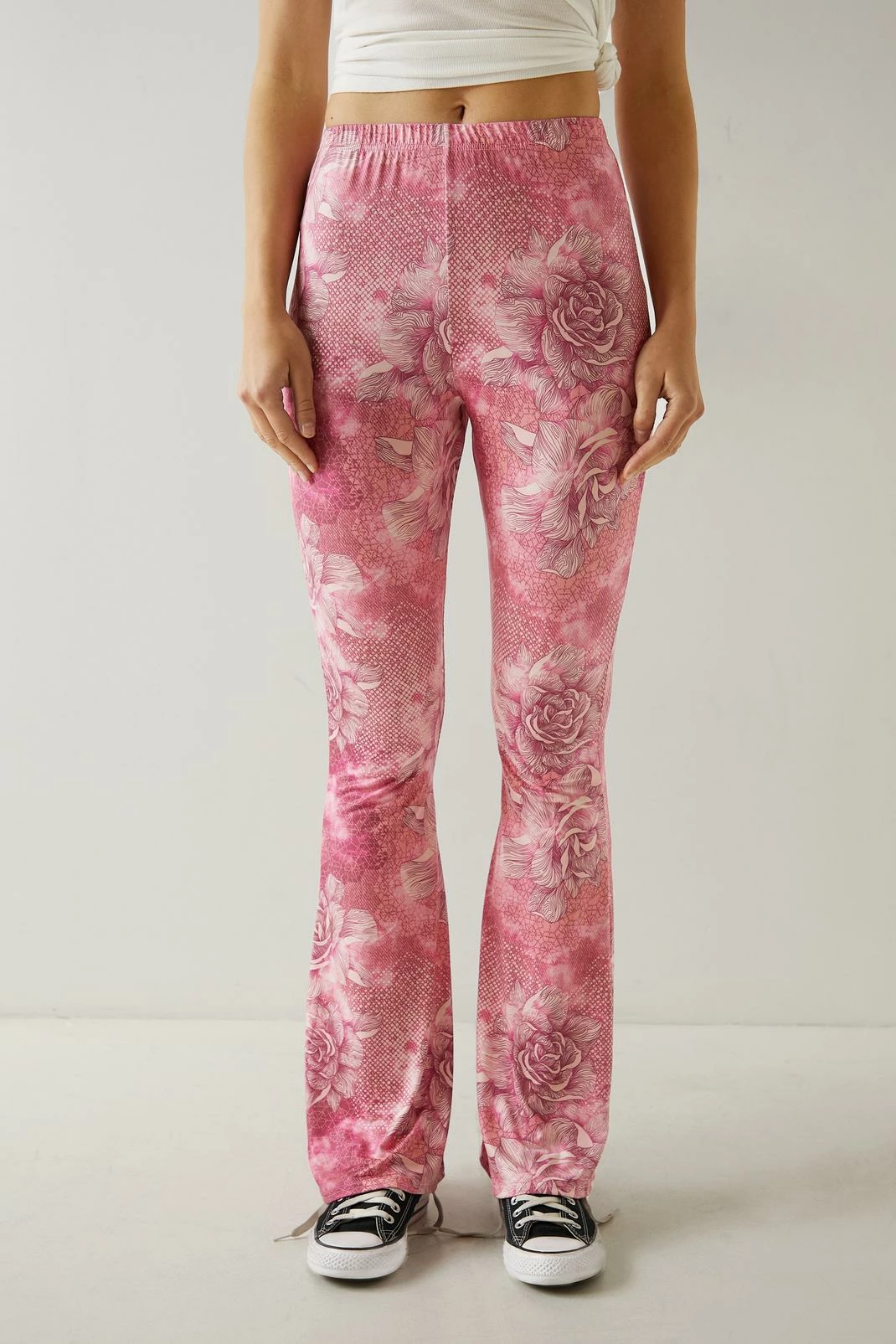 Nasty Gal X Nick Fierro Tattoo Printed Flare Pants 1 Nasty Gal X Nick Fierro Tattoo Printed Flare Pants