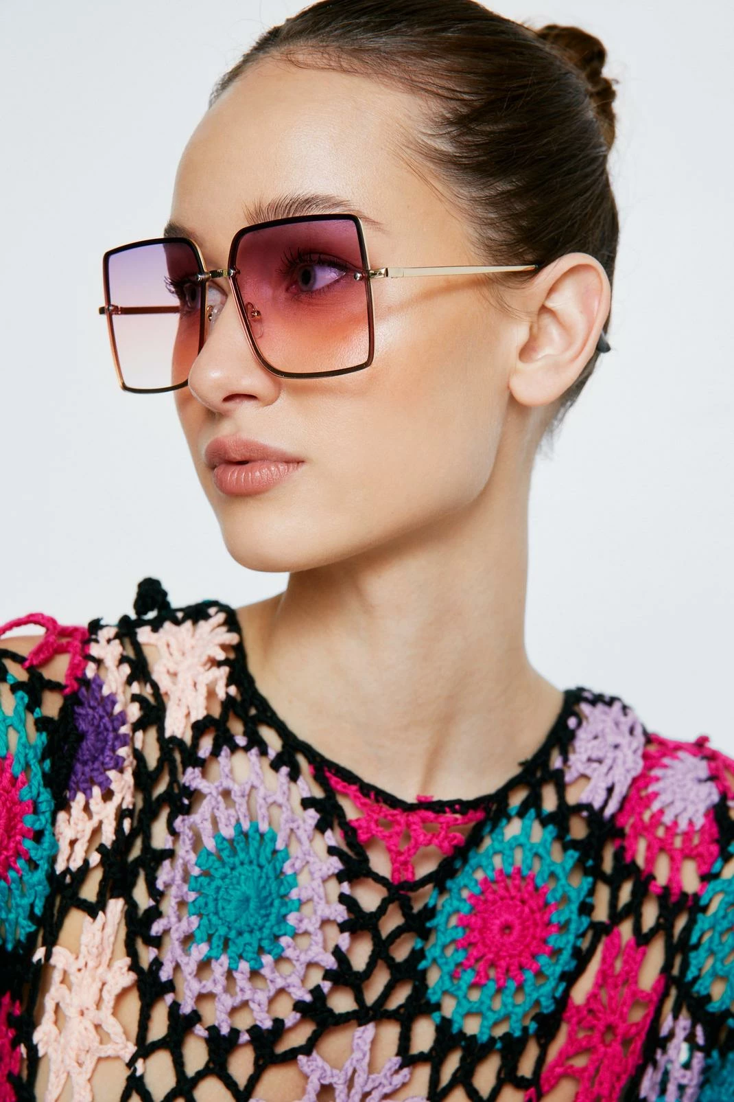 Ombre Colored Lense Oversized Sunglasses 4 Ombre Colored Lense Oversized Sunglasses - Image 4