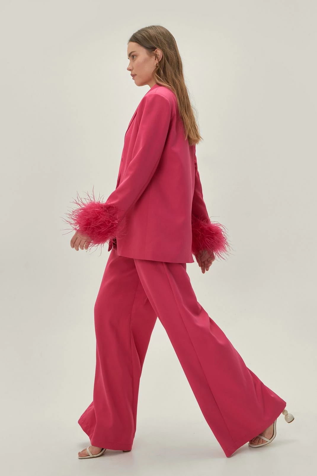 Pleated Wide Leg Belted Suit Pants 5 Pleated Wide Leg Belted Suit Pants - Image 5