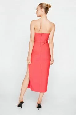 Premium Bandage Cut Out Midi Dress -Nasty Gal Sales Store Sales womens pink premium bandage cut out midi dress 6