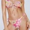 Recycled Floral One Shoulder Tie Bikini Set