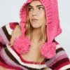 Slouch Knitted Oversized Pom Beanie