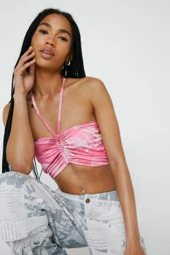 Swirl Print Sweetheart Neckline Bandeau 7 Swirl Print Sweetheart Neckline Bandeau -Nasty Gal Sales Store Sales womens pink swirl print sweetheart neckline bandeau 3