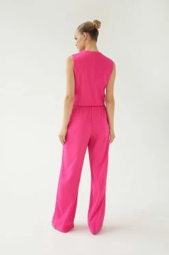 Twill Tailored Straight Leg Pants -Nasty Gal Sales Store Sales womens pink twill tailored straight leg pants 2
