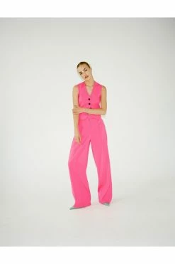 Twill Tailored Straight Leg Pants