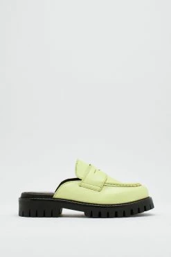 Alternative view of Leather Cleated Penny Loafer Mules