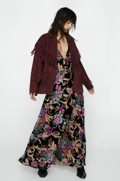 Real Suede Fringed Jacket