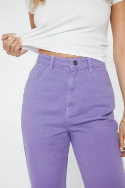 9's Style Denim Puddle Jean -Nasty Gal Sales Store Sales womens purple 90s style denim puddle jean 1
